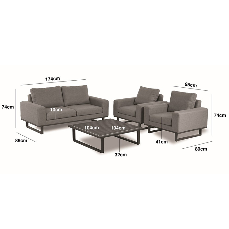 Elevate Your Garden with AJUNION All Weather Fabric Outdoor Furniture Sofa Lounge Set