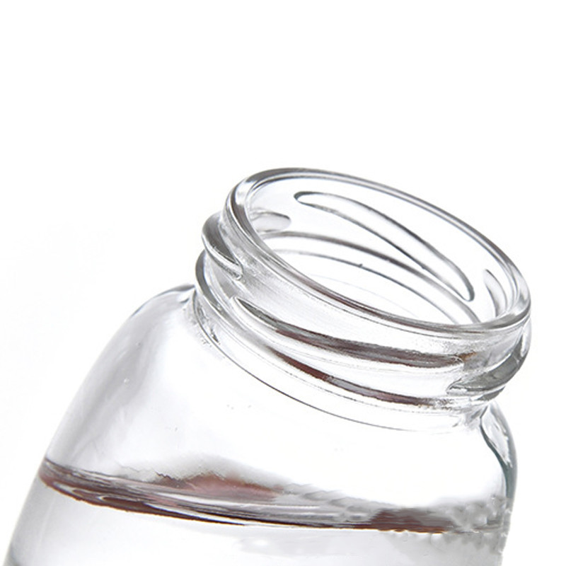 Empty Lotus Shaped Glass Honey Jars Eco Friendly With Screw Lid