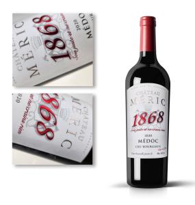 China Custom Waterproof Wine Bottle Labels with Strong Adhesive Coating wholesale