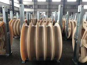 China 400KV Transmission Line Stringing 660mm Nylon Sheave Pulley wholesale