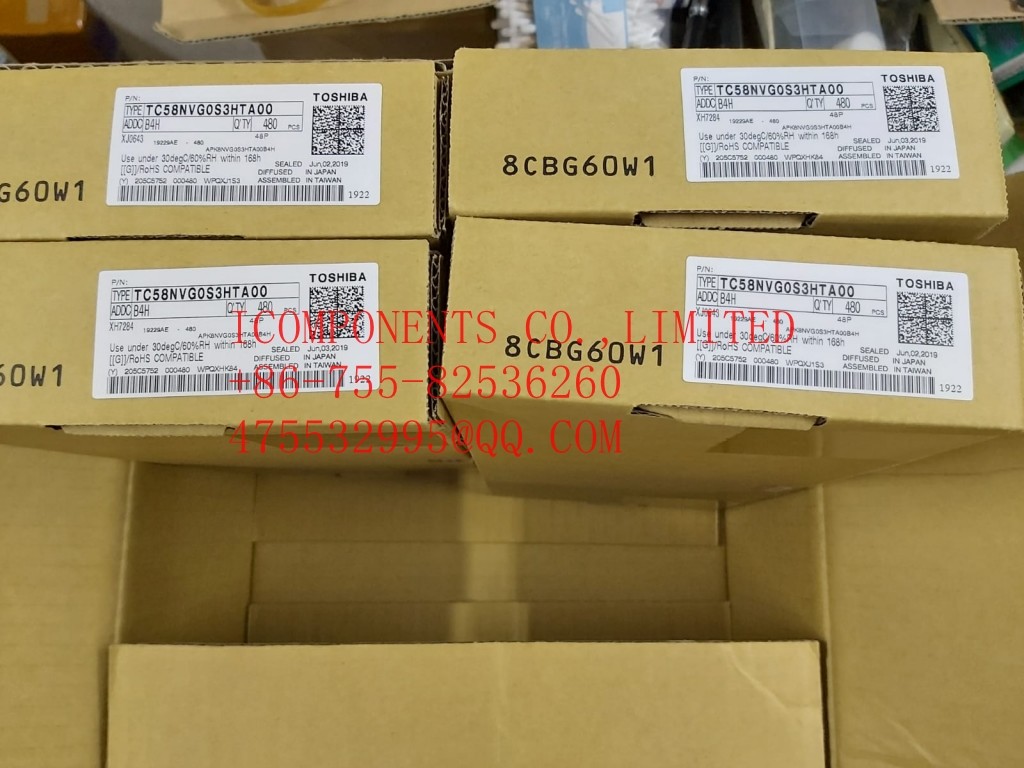 TC58NVG0S3HBAI4 TOSHIBA SLC NAND Flash Parallel 3.3V 1G-bit 128M x 8 63-Pin FBGA T/R