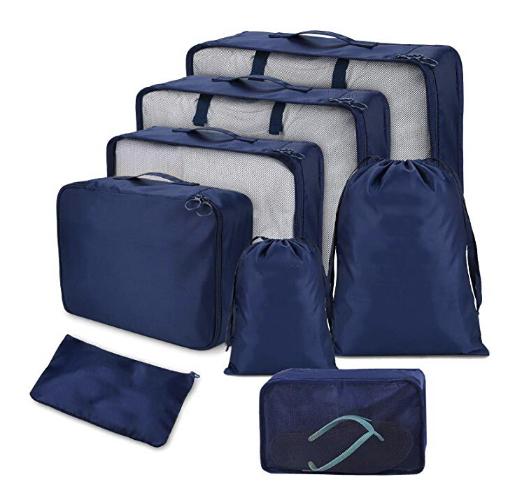 Underwear Travel Packing Pods Adult Unisex 8pcs Navy Blue Color