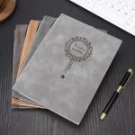 Eco Friendly Soft Cover Composition Notebook Natural Suede Leather Material