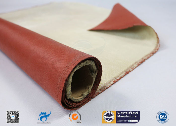 Red Silicone Coated High Silica Fiberglass Fabric Insulation Materials