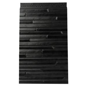 China Black Color Decorative Pu Sandwich Panel Faux Stone Pattern Metal Siding 16mm wholesale