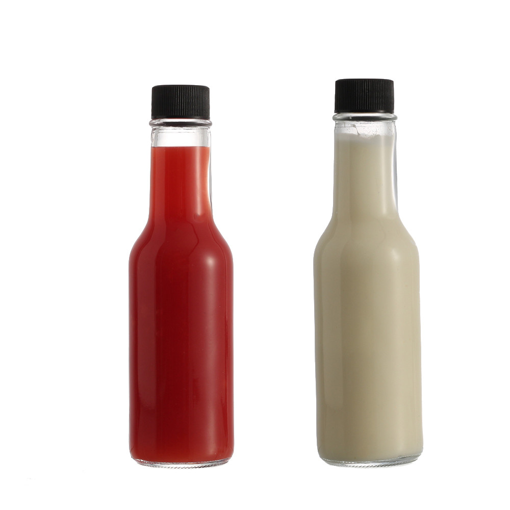 Hot Sauce Empty Amber Glass Storage Bottles 150ml Antitear QZH