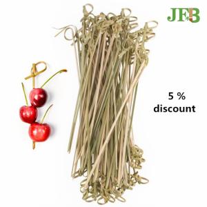 China Biodegradable Long Bamboo Knot Cocktail Sticks Picks 21cm For Party wholesale