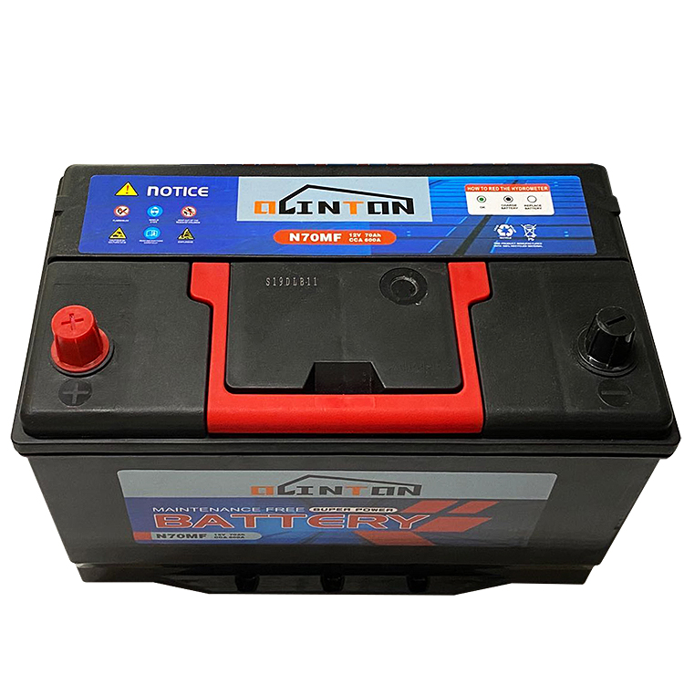 Sealed Lead Acid Excavator Battery N70MF 12V 70AH For Deep Cycle Storage Trustworthiness