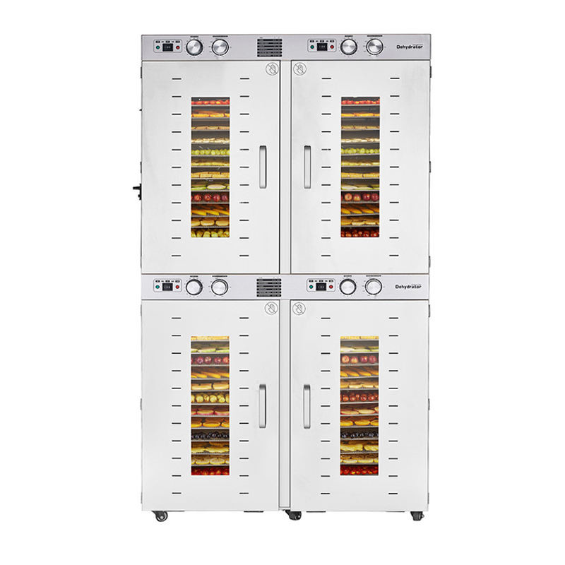 80 Trays 4 Independent Cabinets SS Fruits Food Dryer Machine 7400W