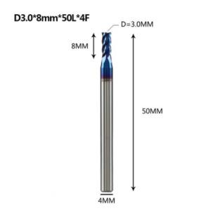 China 4 Flutes Solid Tungsten Carbide End Mill HRC50 For Stainless Steel wholesale