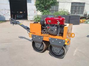 China 550kg Hydraulic Walk Behind Double Drum Mini vibratory Road Roller wholesale