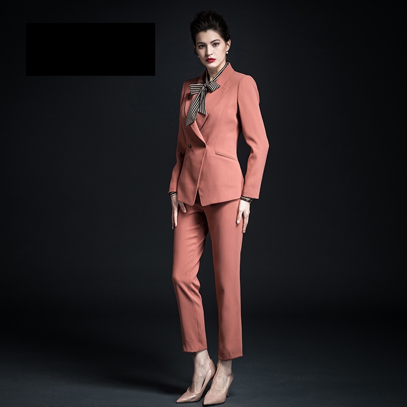 Professional Slim Fit Blazer for Ladies Office Women's Business Suits Two Pieces