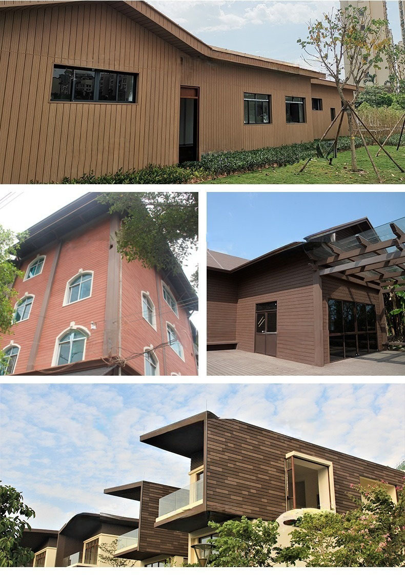 Eco-Friendly 145x20.5mm Brown WPC Wall Panel And Wood Plastic Composite Outdoor Wall Plank For Building