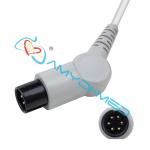 Universal 6Pin Medical 5 Lead ECG Cable And Leadwire Iec Snap 2.4m Cable