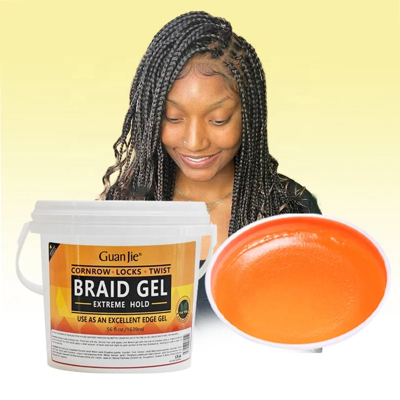 Big Size No Residue Braid Locking Gel Strong Maximum Hold Gel Wax Hair Care for Dreadlocks Silky Shine Wave Pomade