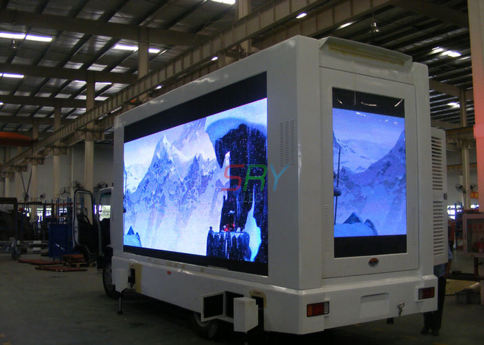 IP65 PH10mm Advertising Truck Mounted LED Screen Movable rear maintenance