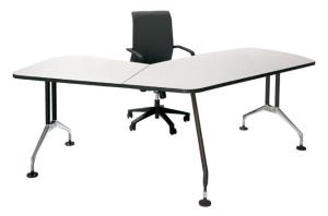 China Office Corner Aluminum Pedestal Table Base Dimension L1400 * W680 * H720 CM wholesale