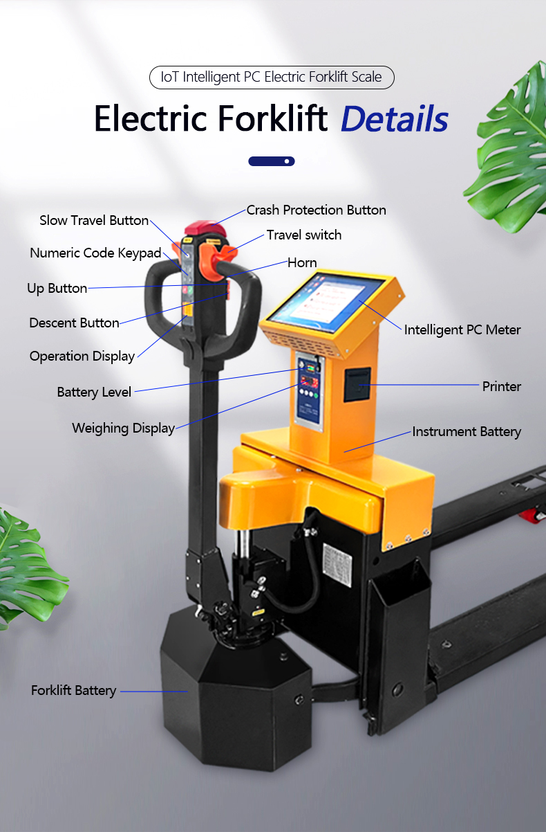 Wide Forklift Scale Advanced Technology with Accurate Weighing with 12 Inch Display