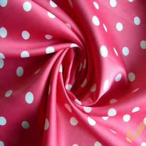 China Dot polyester stretch satin/polyester FDY/75D/Sleepwear/underwear fabric/wedding dress wholesale