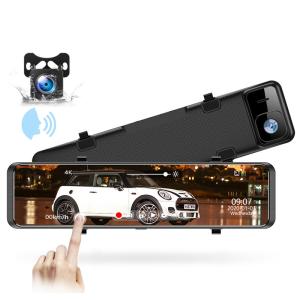 China Bluetooth Voice Control 12&quot; 4K 12V 24V Wireless Dash Cam For Car wholesale