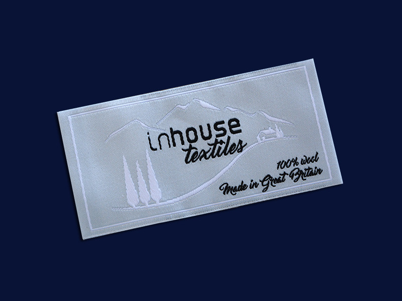 Personalized Woven Apparel Brand Name Labels End Folded Main Labels For Clothing
