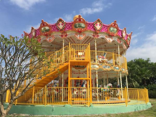 Luxury Amusement Park Carousel Outdoor Park Rides Kids Best 24 Seater Carousel