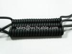3 Cores PUR Spiral Cable With 22AWG Wire Cores UL Style Number Optional Rating