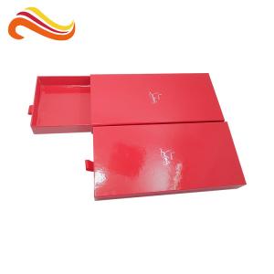 China Handmade Glossy Lamination Sliding Drawer Gift Box With Hot Stamping wholesale