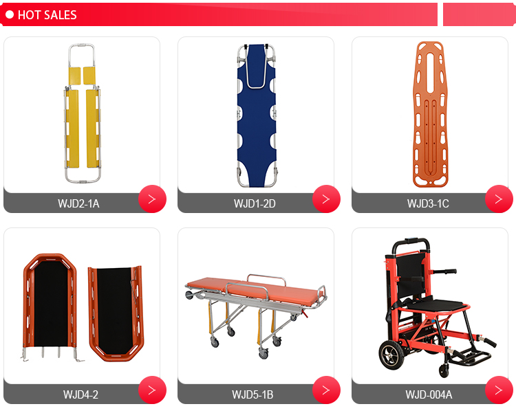 4 Folded Spine Board Stretcher Made of PE Material with CE Certification