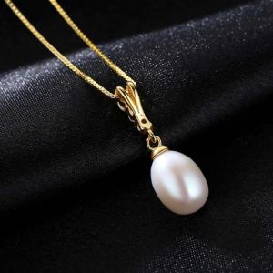 China Freshwater Pearl Pendant Necklace in 925 Sterling Silver For Women wholesale