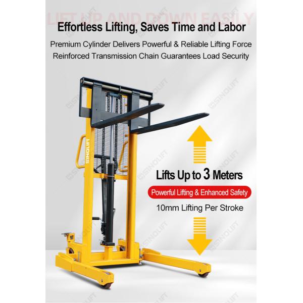 SFH22AG Manual Hydraulic Stacker with Adjustable Straddle Legs