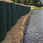 50mm*50mm Hexagonal Hole Defensive Barrier Beige Green Color Defensive Wall
