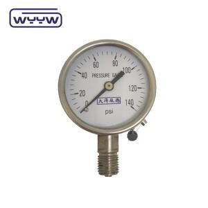 China 2.5'' 4'' 6'' Face Bourdon Tube Oil / Dry Air Pressure Gauge Manometer on sale