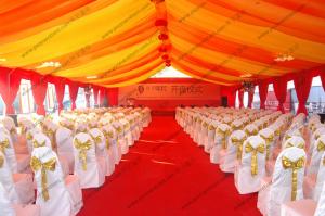 China 400 Capacity Huge Gala Aluminum Tent With Luxury Lining For Parties And Outdoor Event wholesale