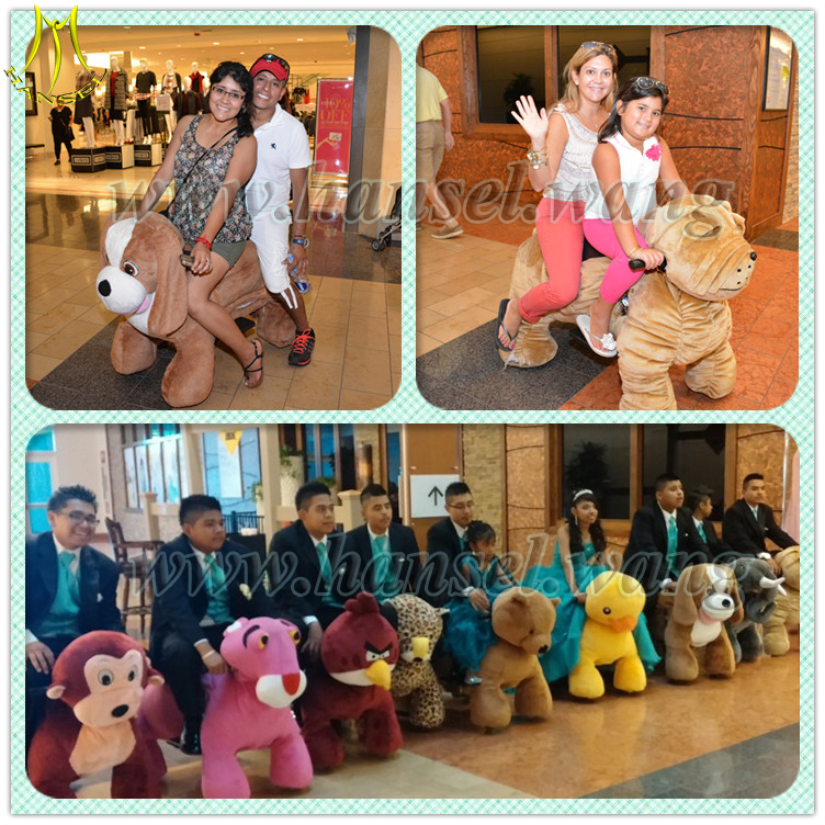 Hansel battery operated walking animal rides for mall