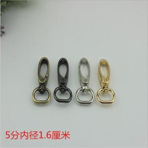 China Metal spring swivel zinc alloy 16 mm gold lanyard snap hook for leather straps wholesale