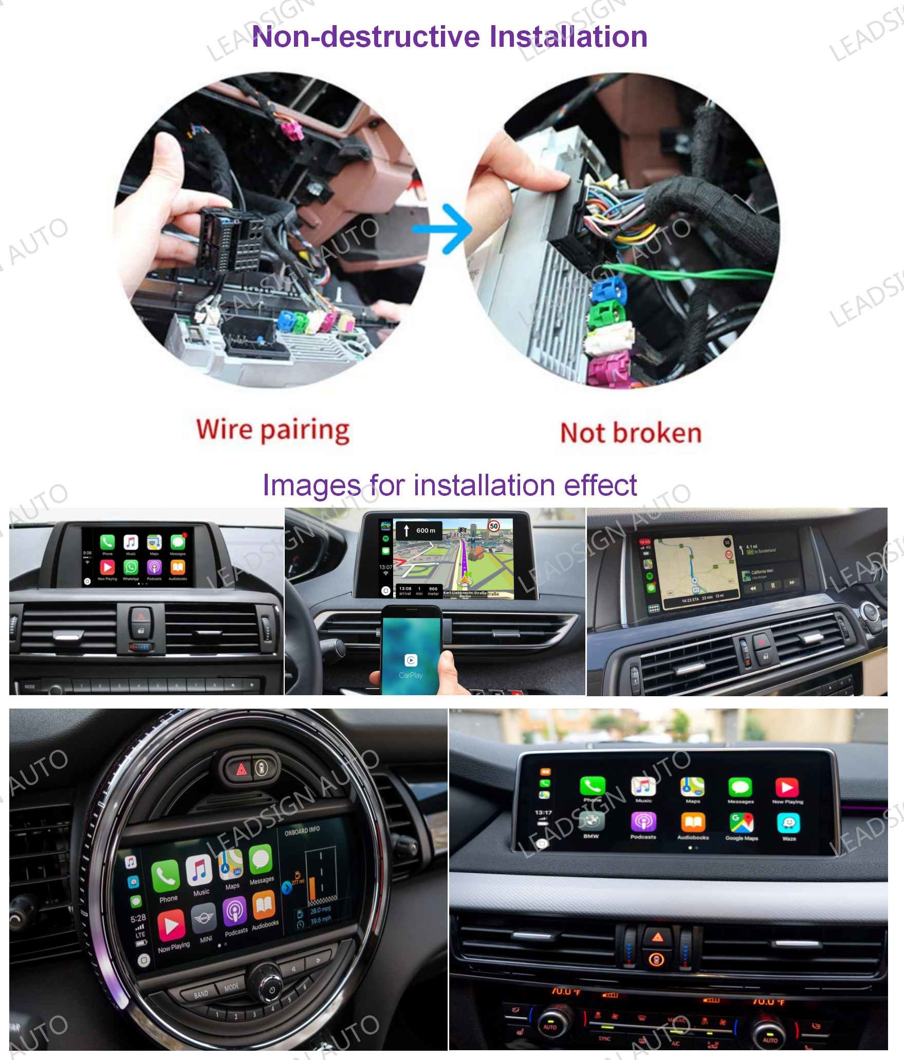 12V 5.8G BMW Carplay Android Auto Display Wireless Built In Bluetooth
