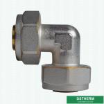 Female Wall Plated Threaded Elbow Fittings Compression Brass Fittings Screw