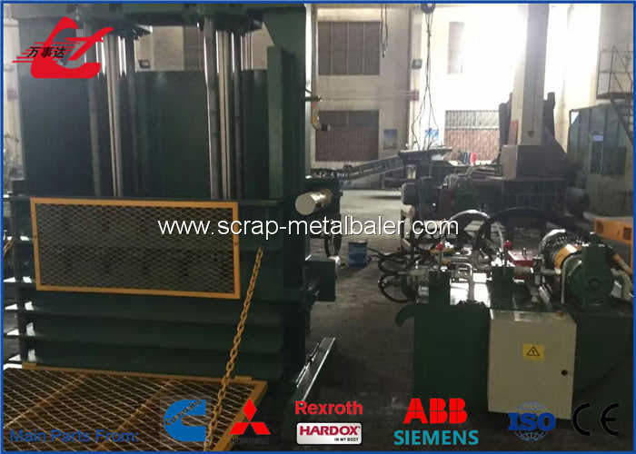Two Ram Waste Tie Baler Vertical Baling Machine 150 Tons Press Force