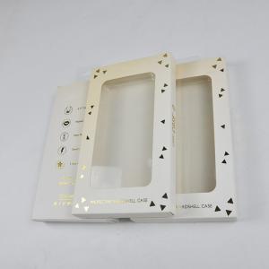 China Mobile Phone Case Packaging Box With Clear PET PVC Window wholesale