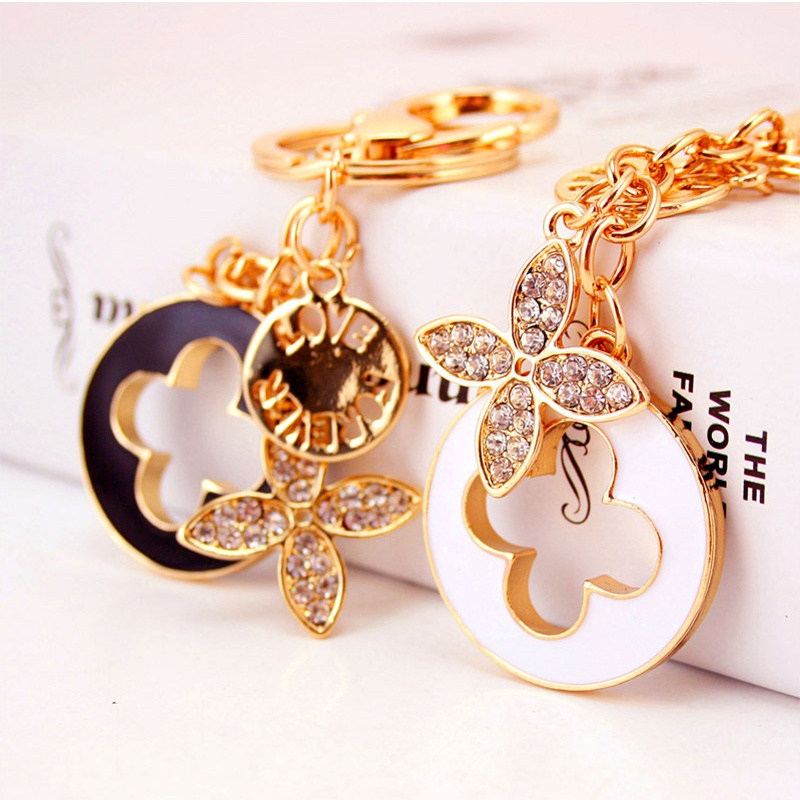 Silkscreen Key Chain Ornaments , OEM 5cm Perfume Bottle Keyring