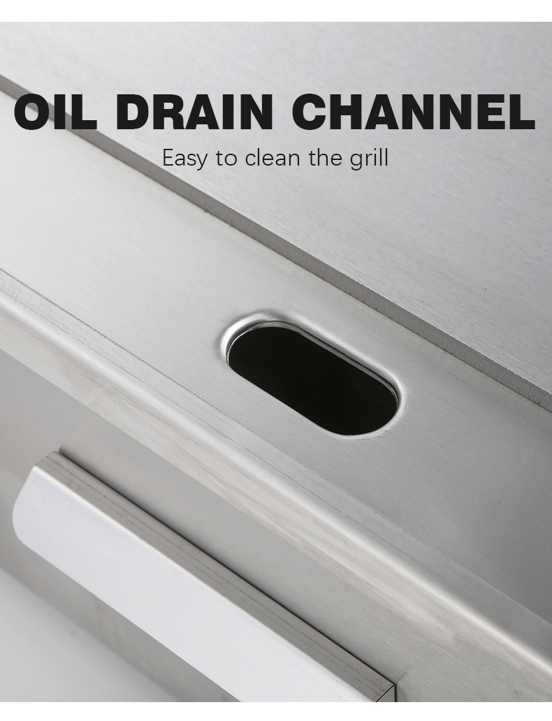 Hotel Restaurant Kitchen Equipment Stainless Steel Table Top Electric Flat Plate Griddle