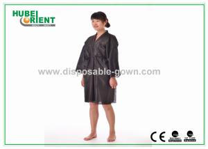 China Black Breathable Disposable Kimono Robe for Spa Center / Sauna wholesale