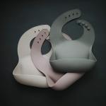 Adjustable Fit Waterproof Silicone Baby Bibs Safe In Dishwasher