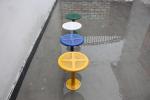 Street Furniture Gavin Park Steel Round Table With Benches Rustproof Outdoor