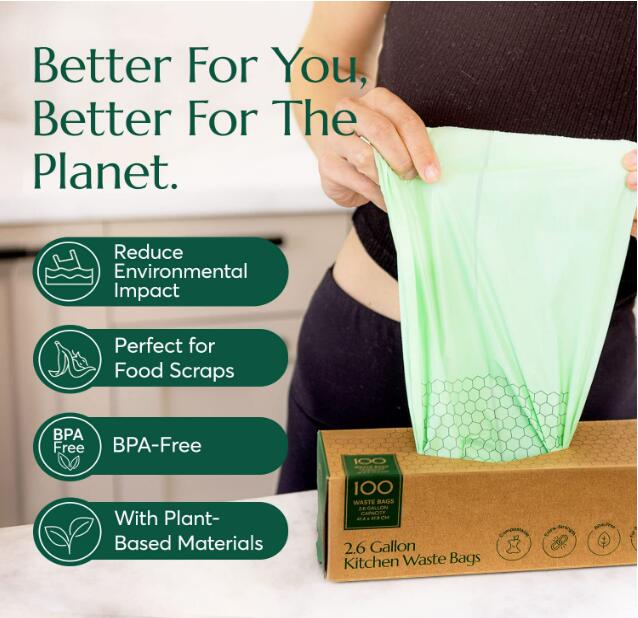 Customized Biodegradable Large Size Compostable Disposable Scented Eco Friendly Food Waste Pet Dog Poop Plastic Bags