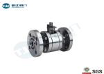 Three Piece Industrial Ball Valve , PN40 / 16 Flanged Full Port Ball Valve