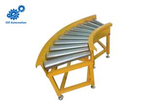 China Stainless Steel 90 Degree Curved Roller Conveyor , 90 Degree Roller Conveyor wholesale