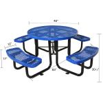 Factory Outlet Best Selling Picnic Table Park Round Metal Picnic Table Bench