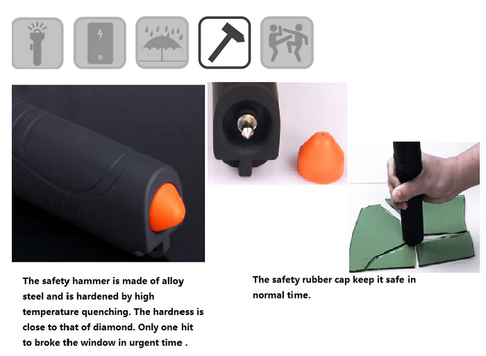 Black Battery Powered Work Lights , Night Patrol / Safty Guard LED Battery Work Lamp 450lm